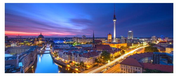 Kép - Kék ég Berlin felett (120x50 cm)