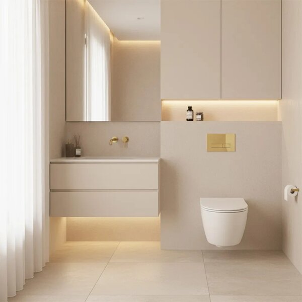 WC öblítő gomb Rea HD K011A-Q és Slim 024N Gold