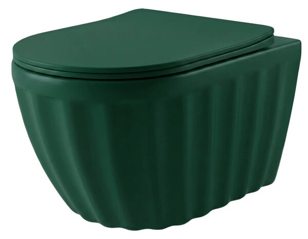 Szett: Fali WC csésze + Pultra szerelhető mosdókagyló Rea Duo Matcha Matt