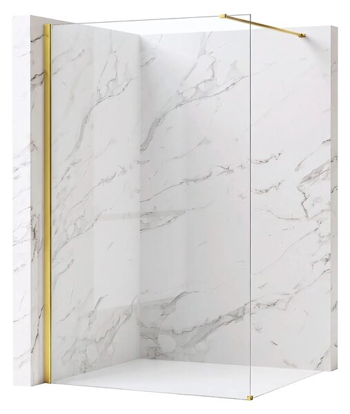 Zuhanyfal Rea Flexi Transparent / Gold 80