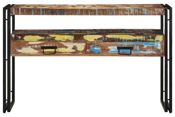 Konzolasztal 120 x 33 x 75 cm Szilárd Újrahasznosított Fa
