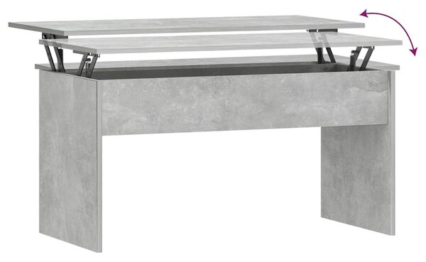 Betonszürke szerelt fa dohányzóasztal 102 x 50,5 x 52,5 cm