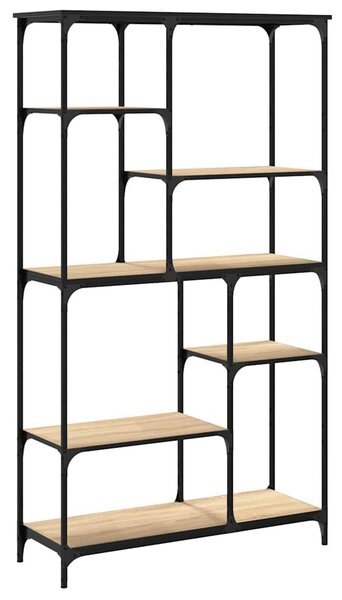 Sonoma tölgy szerelt fa és acél könyvespolc 99x35,5x176 cm