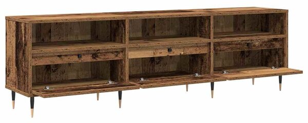 TV szekrény 150 x 30 x 45 cm Öreg fa Szerelt Fa