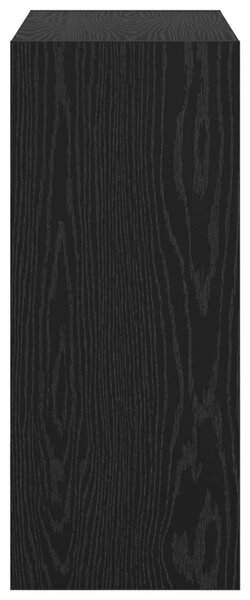 Könyvespolc 2 szintes 60 x 30 x 72 cm Szerelt Fa Fekete tölgy