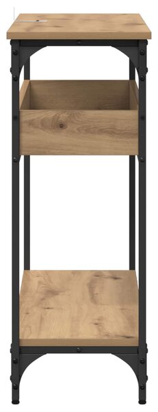 Konzolasztal kézműves tölgy 100 x 29 x 75 cm Szerelt fa