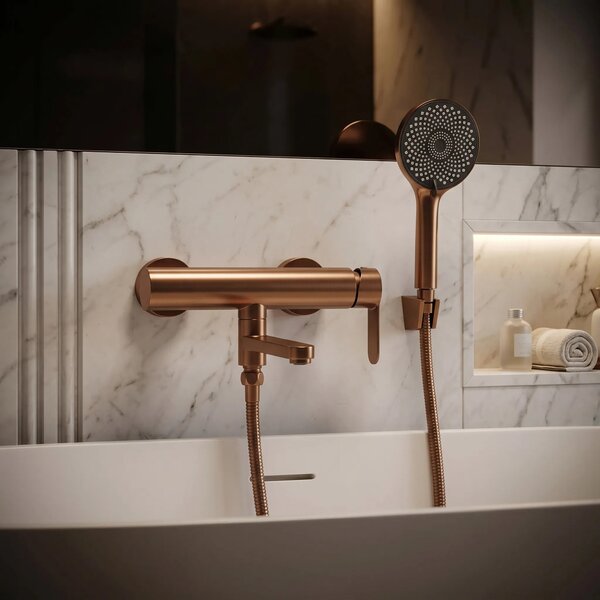 Kádtöltő csaptelep Rea Arcos Brushed Copper