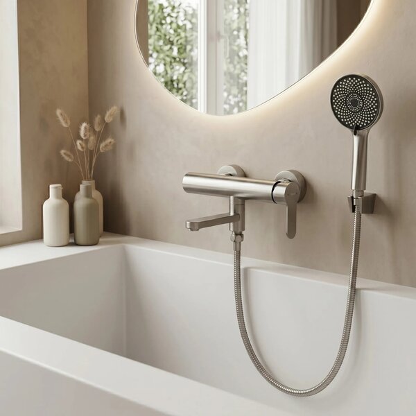 Kádtöltő csaptelep Rea Arcos Brushed Nickel