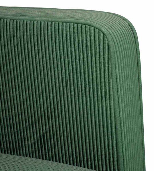 Sötét zöld kordbársony szövet loveseat kanapé 109 cm