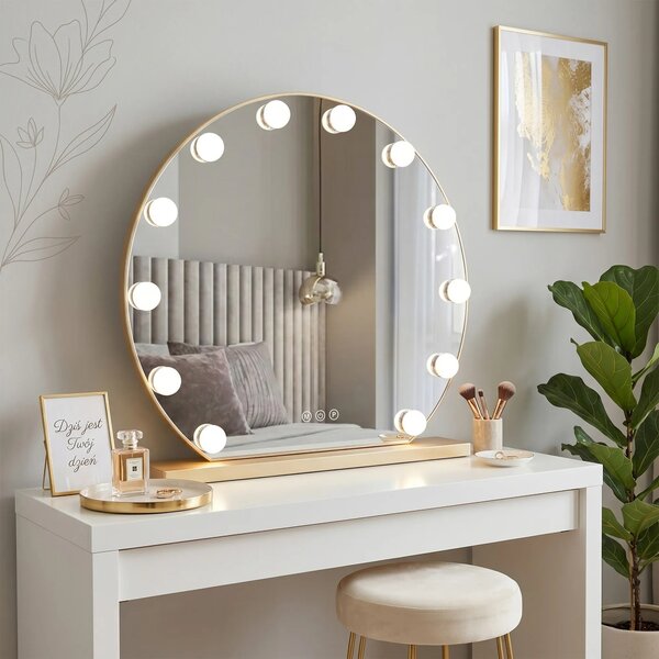 LED Tükör HOLLYWOOD L. Gold 50 cm