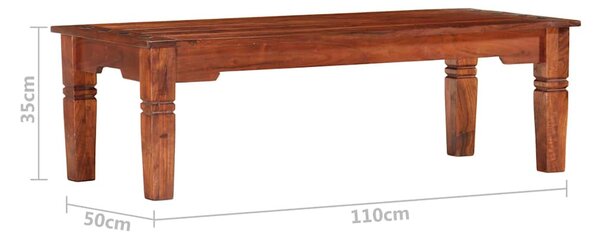 Tömör akácfa dohányzóasztal 110 x 50 x 35 cm