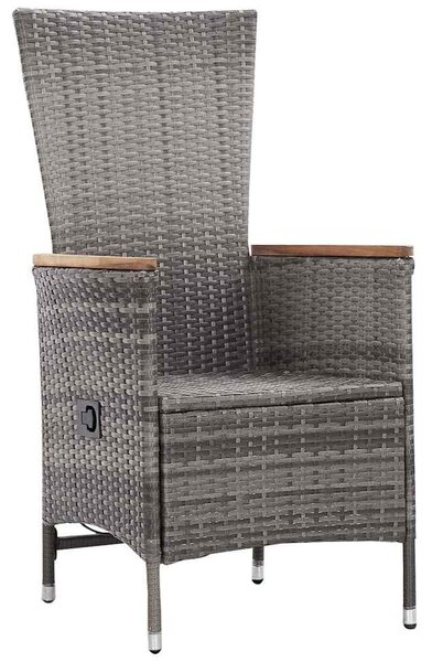 3 részes szürke polyrattan kerti ülőgarnitúra párnákkal