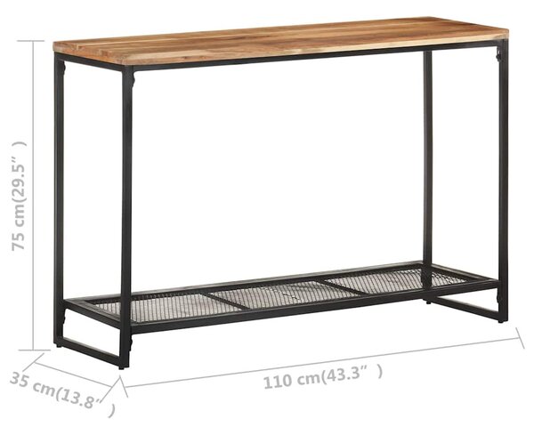 Tömör akácfa tálalóasztal 110 x 35 x 75 cm