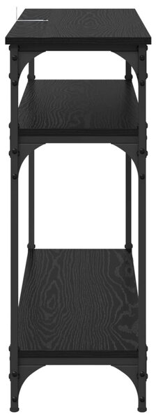 Konzolasztal Fekete tölgy 100 x 29 x 75 cm Szerelt Fa