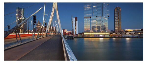 Kép - Alkonyat Rotterdamban, Hollandia (120x50 cm)