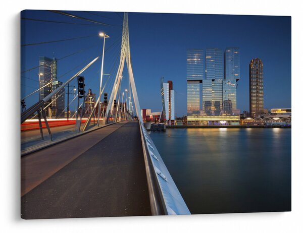 Kép - Alkonyat Rotterdamban, Hollandia (70x50 cm)