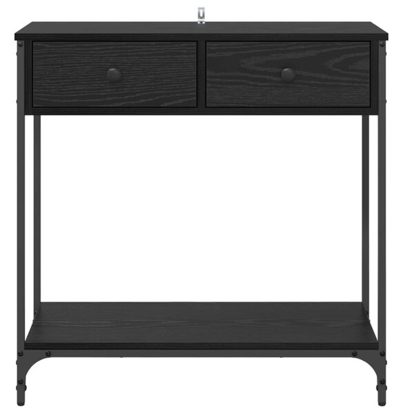 Konzolasztal Fekete tölgy 75 x 34,5 x 75 cm Szerelt Fa