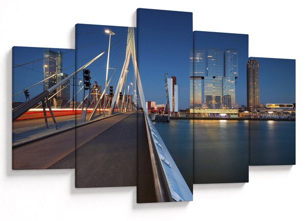 Kép - Alkonyat Rotterdamban, Hollandia (150x105 cm)