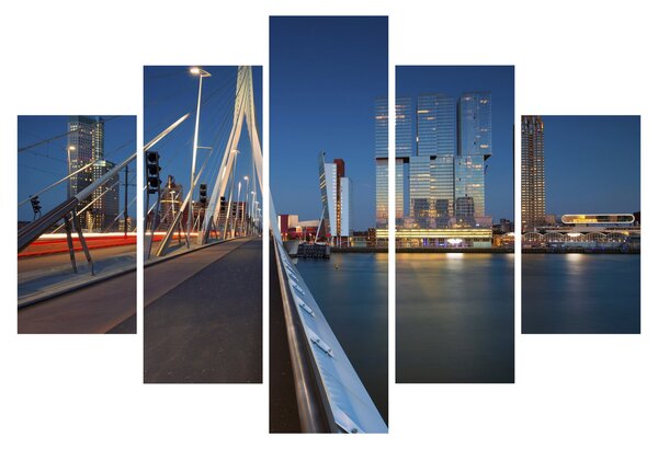 Kép - Alkonyat Rotterdamban, Hollandia (150x105 cm)