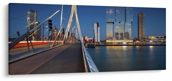 Kép - Alkonyat Rotterdamban, Hollandia (120x50 cm)