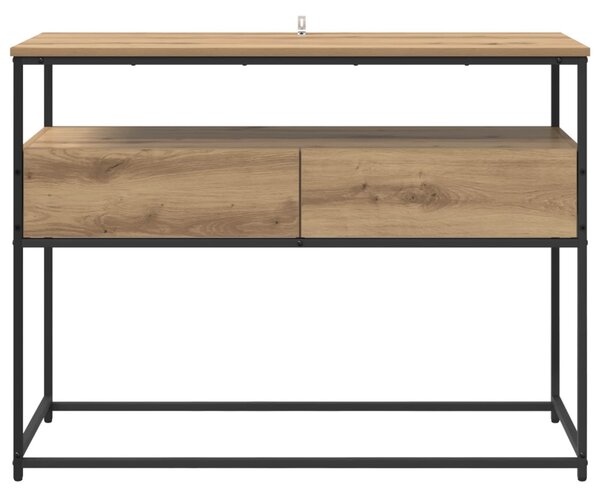 Konzolasztal Artisan tölgy 100 x 40 x 75 cm Szerelt Fa