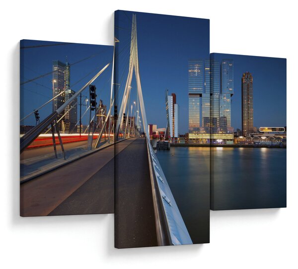 Kép - Alkonyat Rotterdamban, Hollandia (90x60 cm)