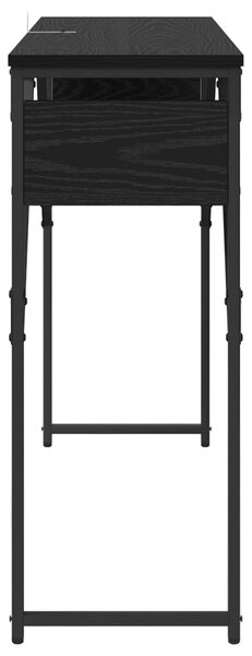 Konzolasztal Fekete tölgy Szerelt Fa 105x30x75cm