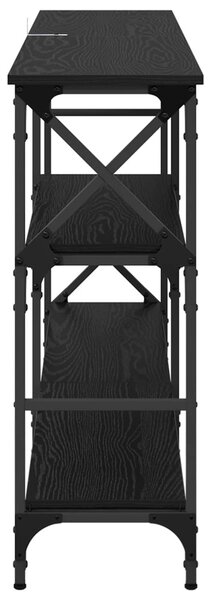 Konzolasztal Fekete tölgy 150 x 29 x 76,5 cm Szerelt Fa