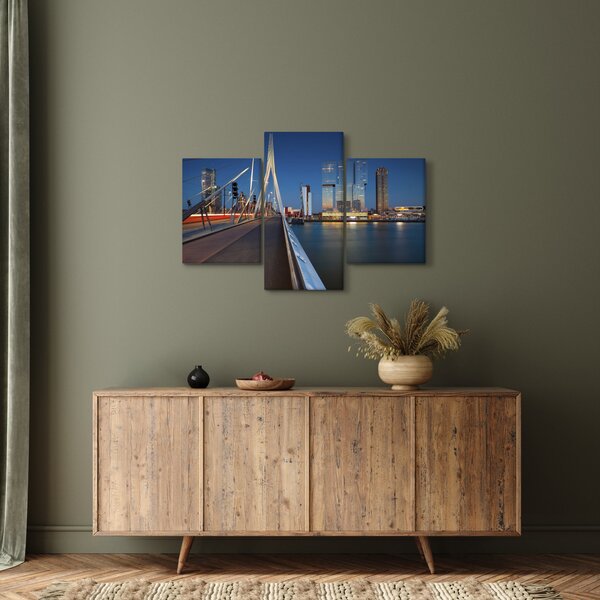 Kép - Alkonyat Rotterdamban, Hollandia (90x60 cm)