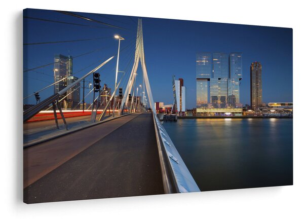 Kép - Alkonyat Rotterdamban, Hollandia (90x60 cm)