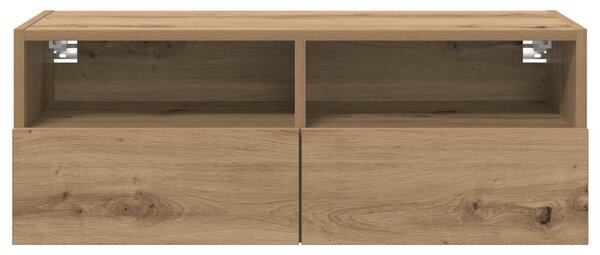 TV Fali Szekrény 80 x 30 x 30 cm Artisan tölgy Szerelt Fa