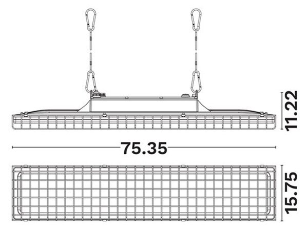 Linear HB Pro egyágú függesztett lámpa