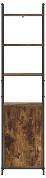 Könyvespolc 6 szintes 40 x 24 x 161 cm Szerelt Fa Füstölt tölgy