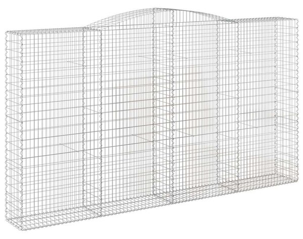 5 db íves horganyzott vas gabion kosár 400x50x220/240 cm