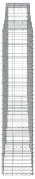 5 db íves horganyzott vas gabion kosár 400x50x220/240 cm