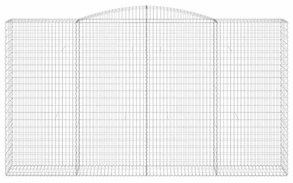 5 db íves horganyzott vas gabion kosár 400x50x220/240 cm