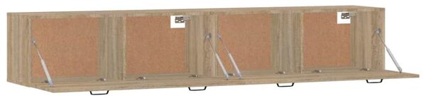 2 db sonoma tölgy színű szerelt fa faliszekrény 100x36,5x35 cm