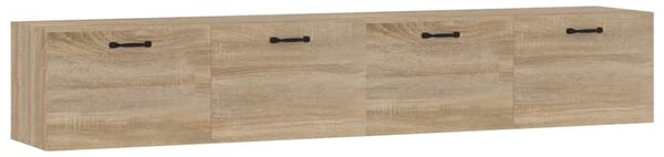 2 db sonoma tölgy színű szerelt fa faliszekrény 100x36,5x35 cm