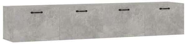 2 db betonszürke szerelt fa faliszekrény 100 x 36,5 x 35 cm