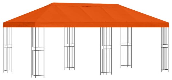Kerti pavilon 6 x 3 m Narancssárga Poliészter és acél 190 gsm