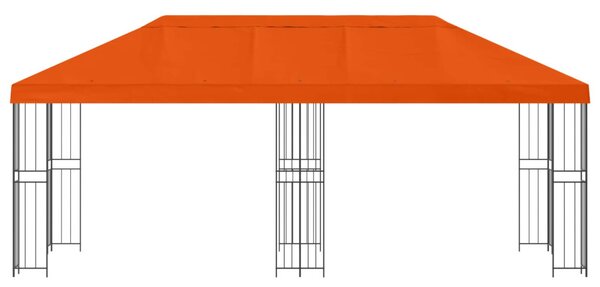 Kerti pavilon 6 x 3 m Narancssárga Poliészter és acél 190 gsm