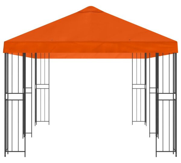 Kerti pavilon 6 x 3 m Narancssárga Poliészter és acél 190 gsm