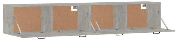 2 db betonszürke szerelt fa faliszekrény 100 x 36,5 x 35 cm