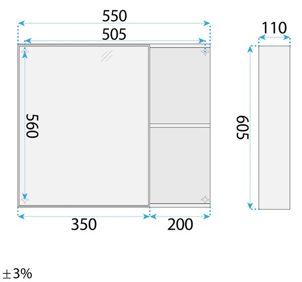 Fürdőszobabútor szett mosdóval Gama T25023 HHL 60CM