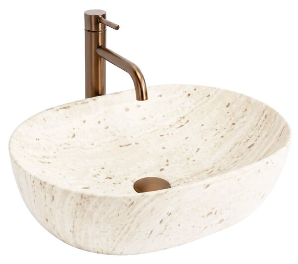 Pultos mosdó Rea Amelia Travertine Classic 48