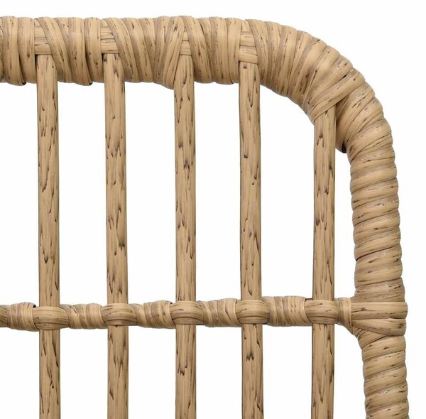 3-darabos tölgyszínű polyrattan bisztrószett