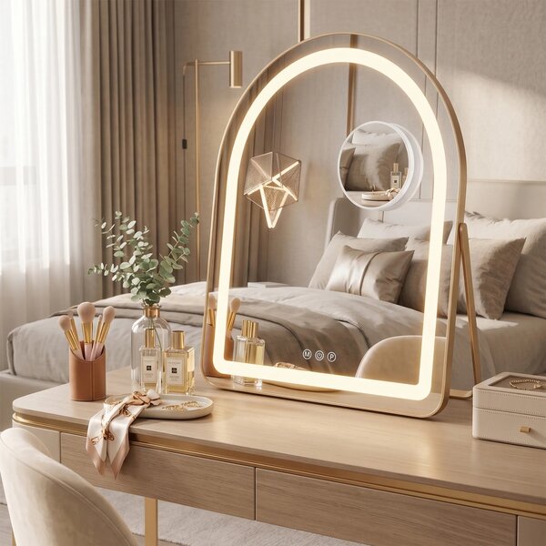 LED Tükör GLAM L.Gold 40x45cm