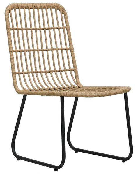 3-darabos tölgyszínű polyrattan bisztrószett