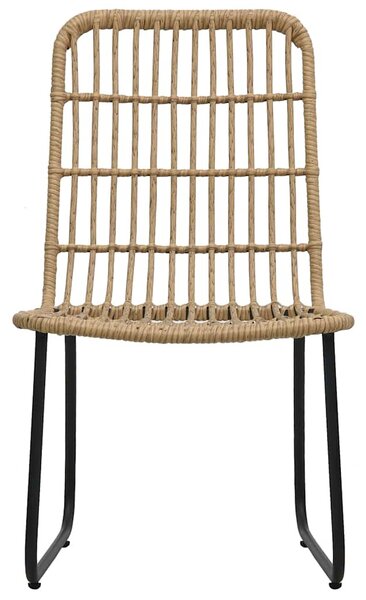 3-darabos tölgyszínű polyrattan bisztrószett
