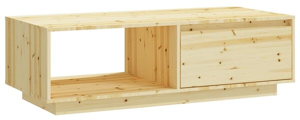 Tömör fenyőfa dohányzóasztal 110 x 50 x 33,5 cm
